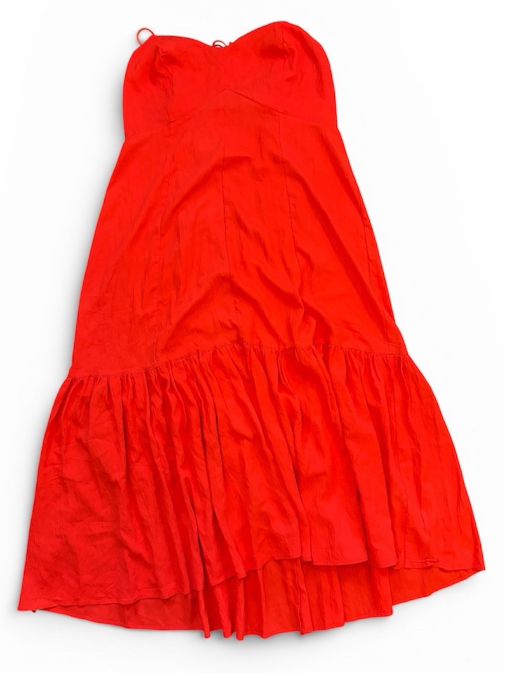 NWT Eloquii Nordstrom Red Strappy Tiered Maxi Dress Wedding Resortwear vacation - Picture 5 of 9